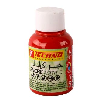 encre acrylique 60ml rouge vif