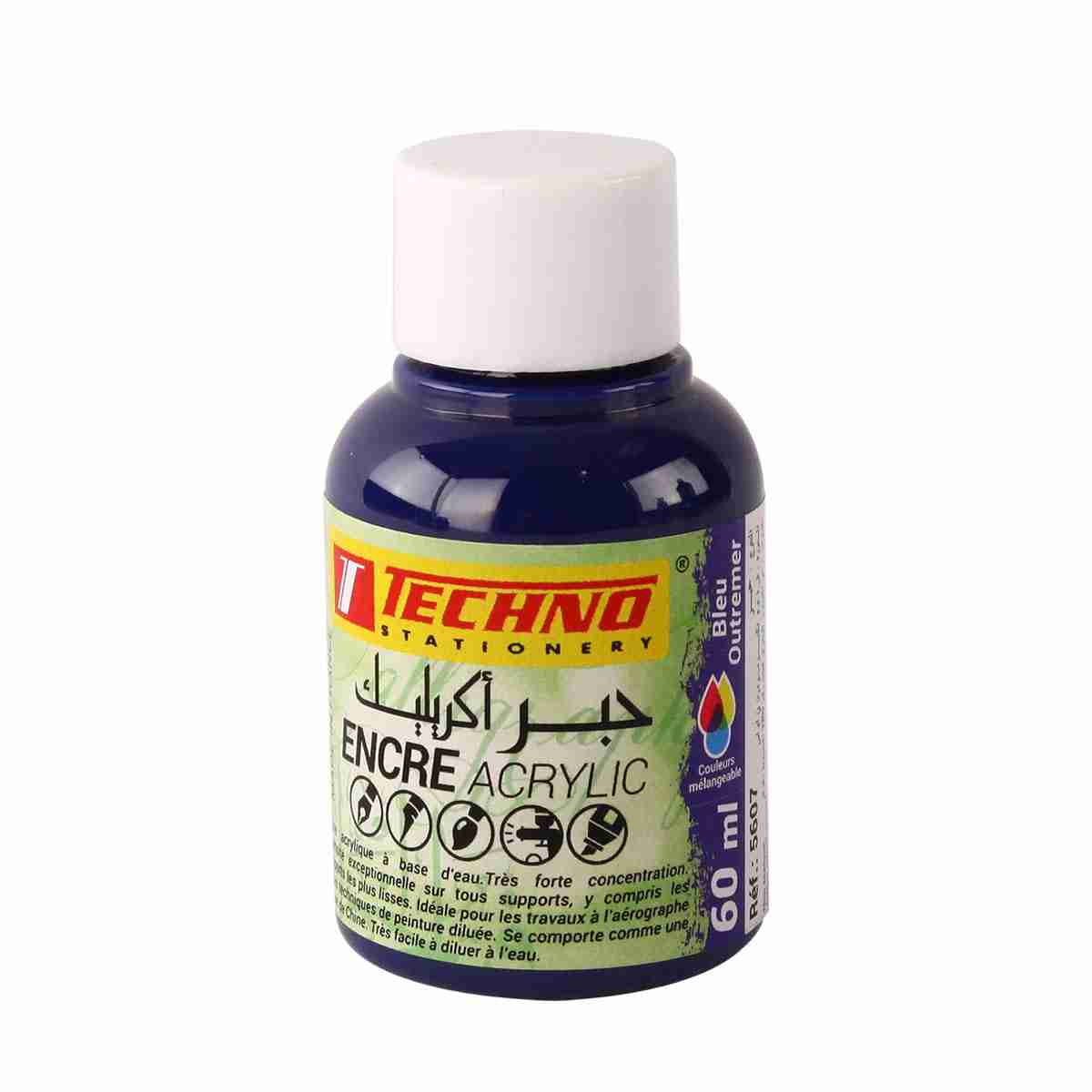 Librairie Bouarroudj - ENCRE ACRYLIQUE 60ML BLEU OUTRMER