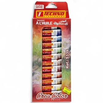peinture huile ecolier 12clrs tec 5339
