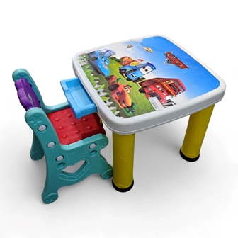 bureau enfant plastique avec chaise ferdi