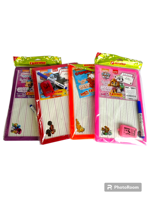 ardoise 2 face+brosse+marq tec9803