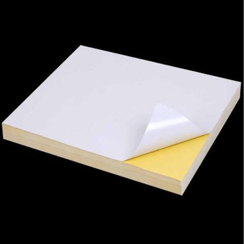 papier autocolant a4 blanc  brillant