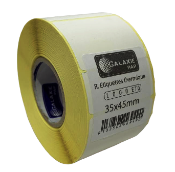 rouleau etiquette codbar 35*45 mega