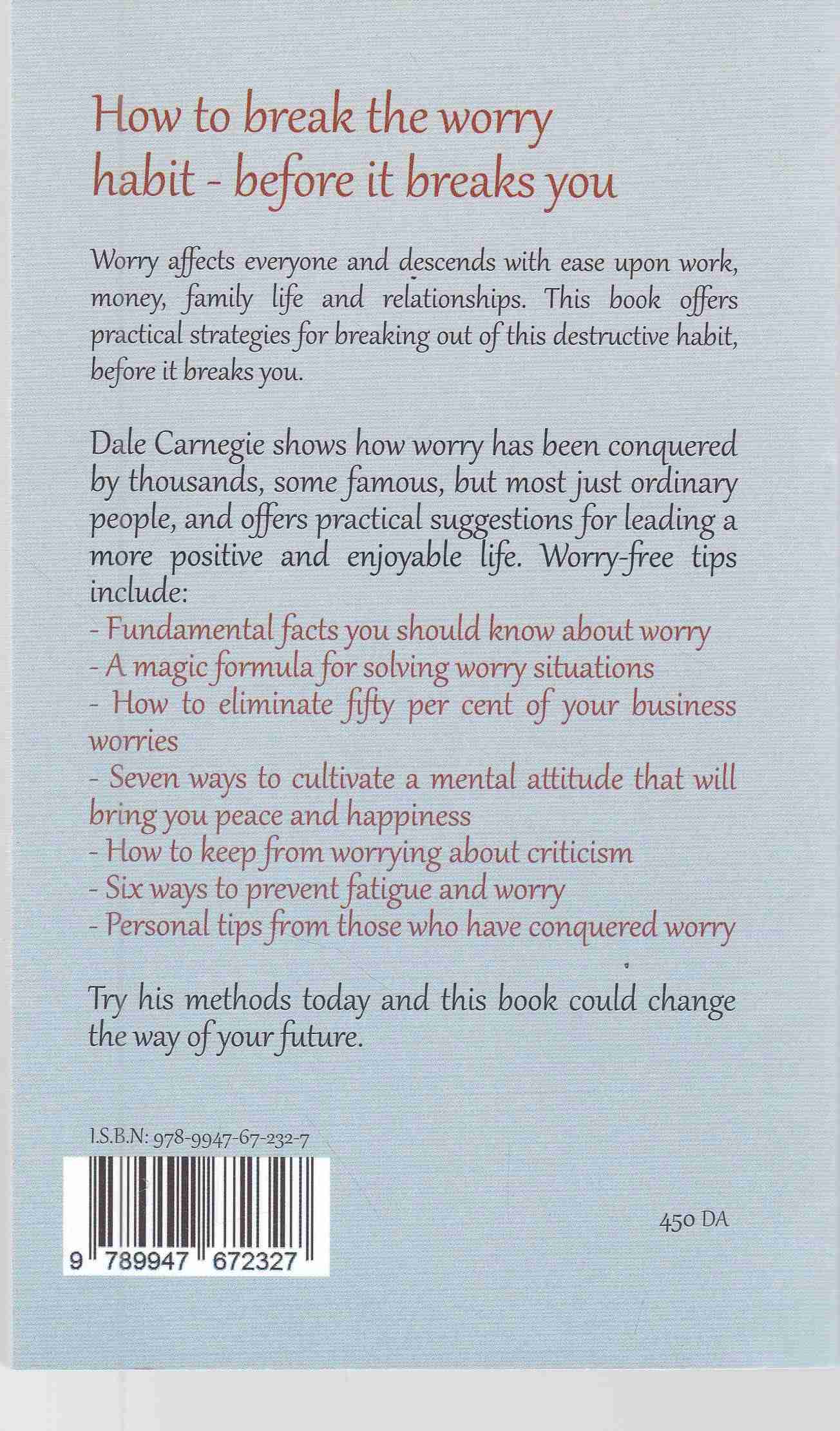 Librairie Bouarroudj - HOW TO STOP WORRYING AND START LIVING   C14