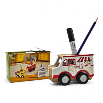 Librairie Bouarroudj - POT A STYLO WOODEN CAR