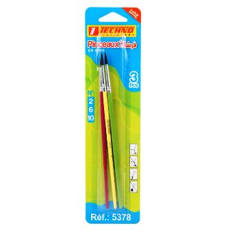 serie pinceau ecolier 3pcs tec 5378