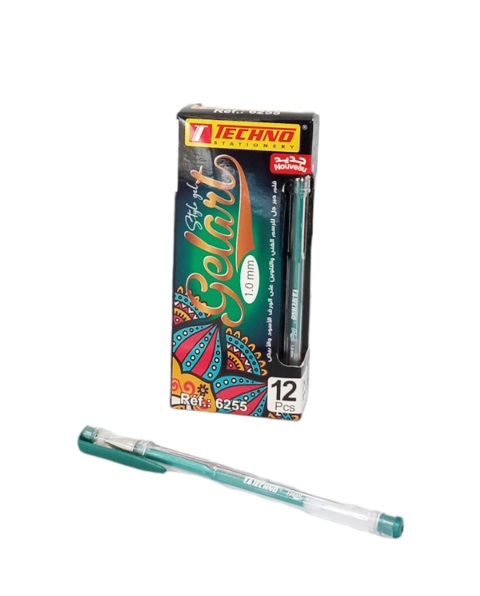 stylo encre gel vert 1.0mm tec 6255