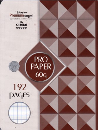 cahier 192 pages piquet propaper